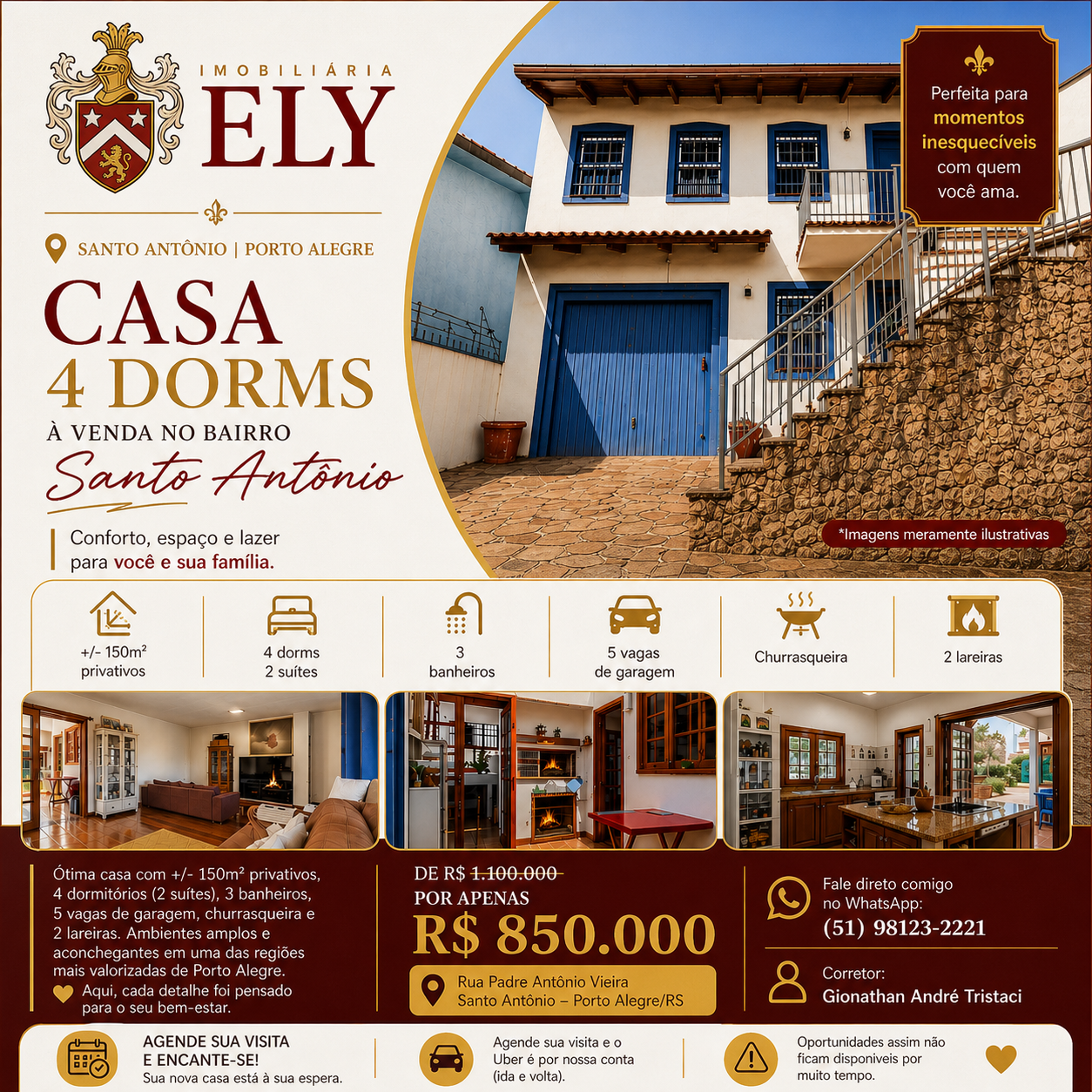 Casa 4 Dormitórios no Bairro Santo Antônio